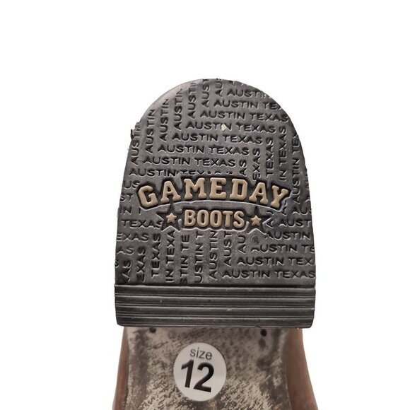 Men’s Montana Grizzly Gameday‎ Cowboy Boots, NWT Size 12D Embroidered - Picture 12 of 13